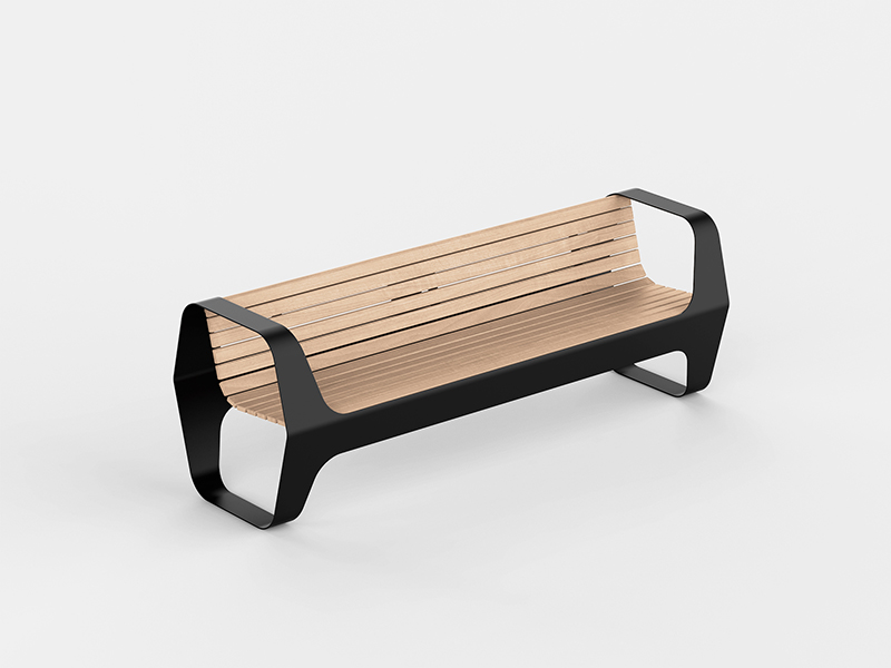 Panchina con schienale | Bench with Backrest